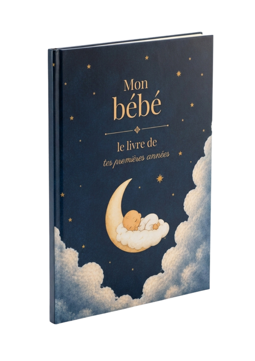 Mon bébé — vue 3/4 du livre relié
