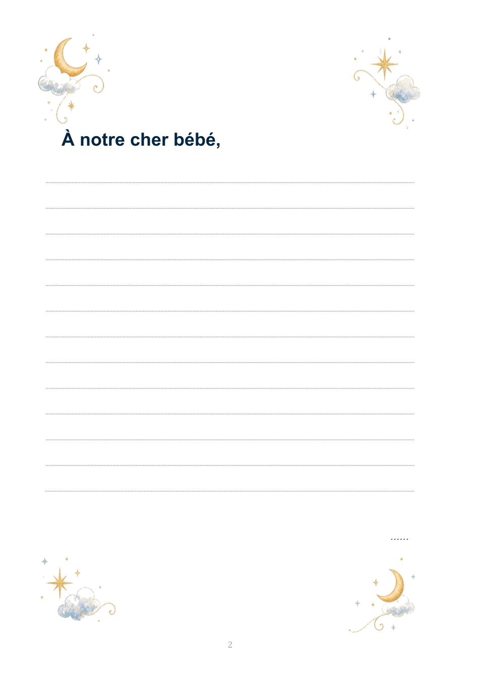 Dédicace — À notre cher bébé