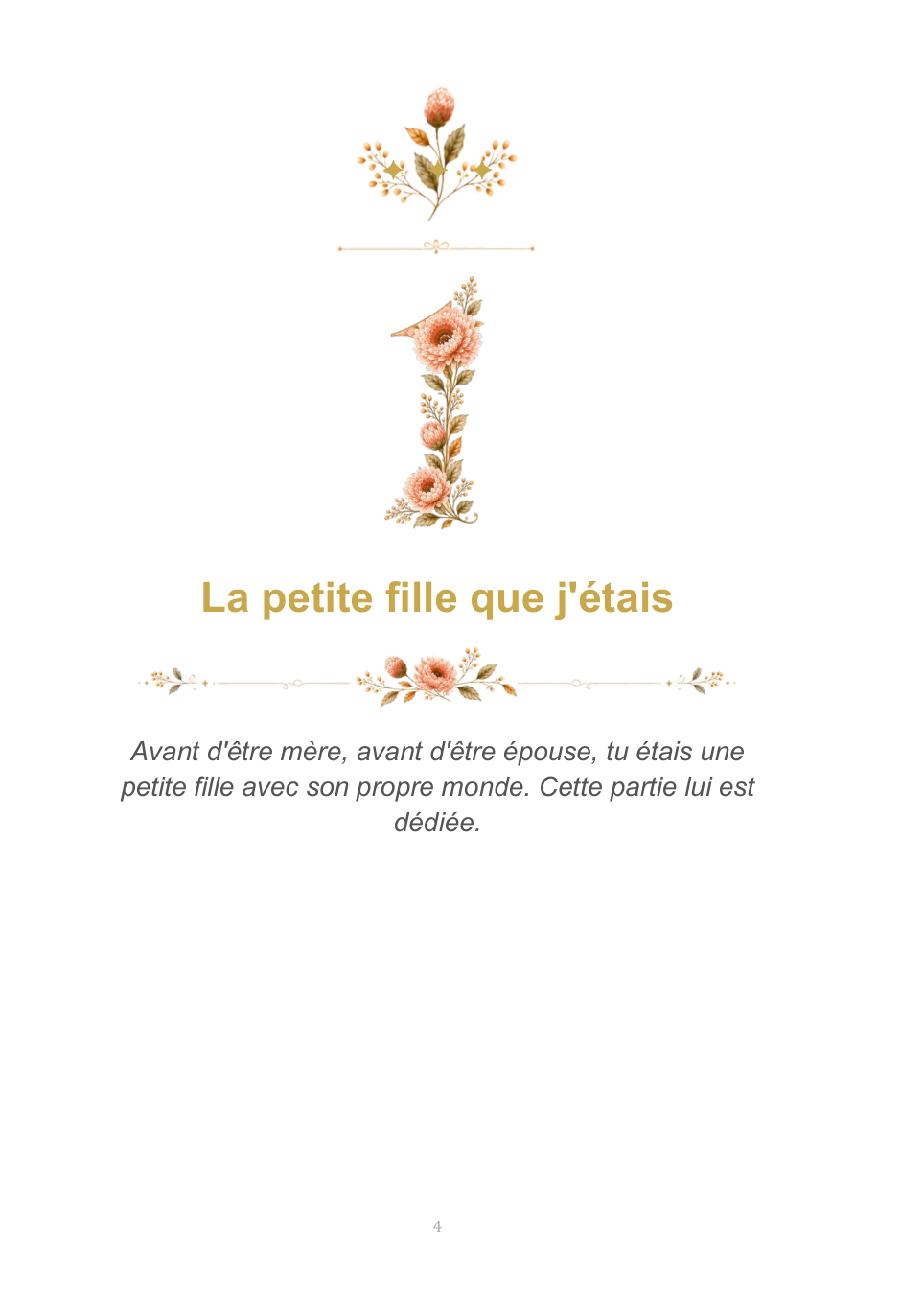 Chapitre I — La petite fille que j'étais